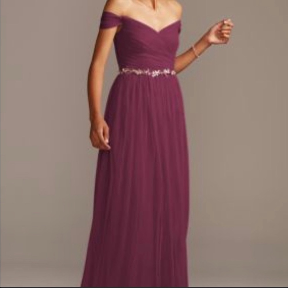 Size 16 Wine colored David’s bridal bridesmaid dress